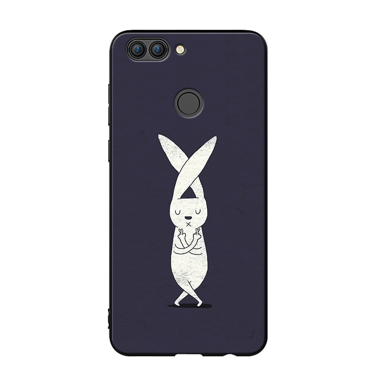 Kuori Huawei P Smart Pehmeä Neste Kani Musta, Kotelo Huawei P Smart Silikoni Yksinkertainen Ripustettavat Koristeet