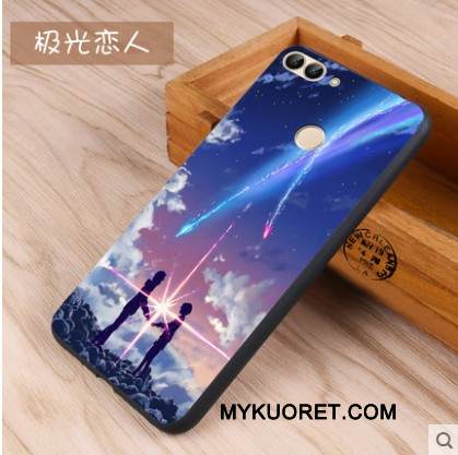 Kuori Huawei P Smart Pehmeä Neste Sininen Ihana, Kotelo Huawei P Smart Suojaus Puhelimen Kuoret Pesty Suede