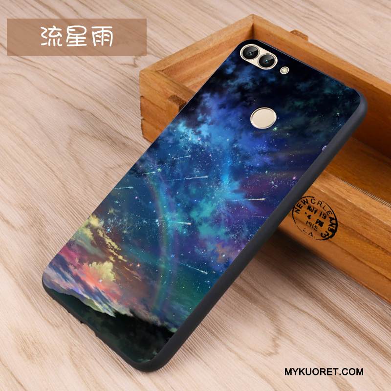 Kuori Huawei P Smart Pehmeä Neste Sininen Ihana, Kotelo Huawei P Smart Suojaus Puhelimen Kuoret Pesty Suede