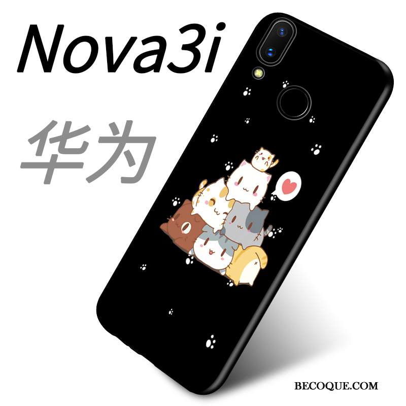 Kuori Huawei P Smart+ Pehmeä Neste Tide-brändi Persoonallisuus, Kotelo Huawei P Smart+ Sarjakuva Ohut Rakastunut