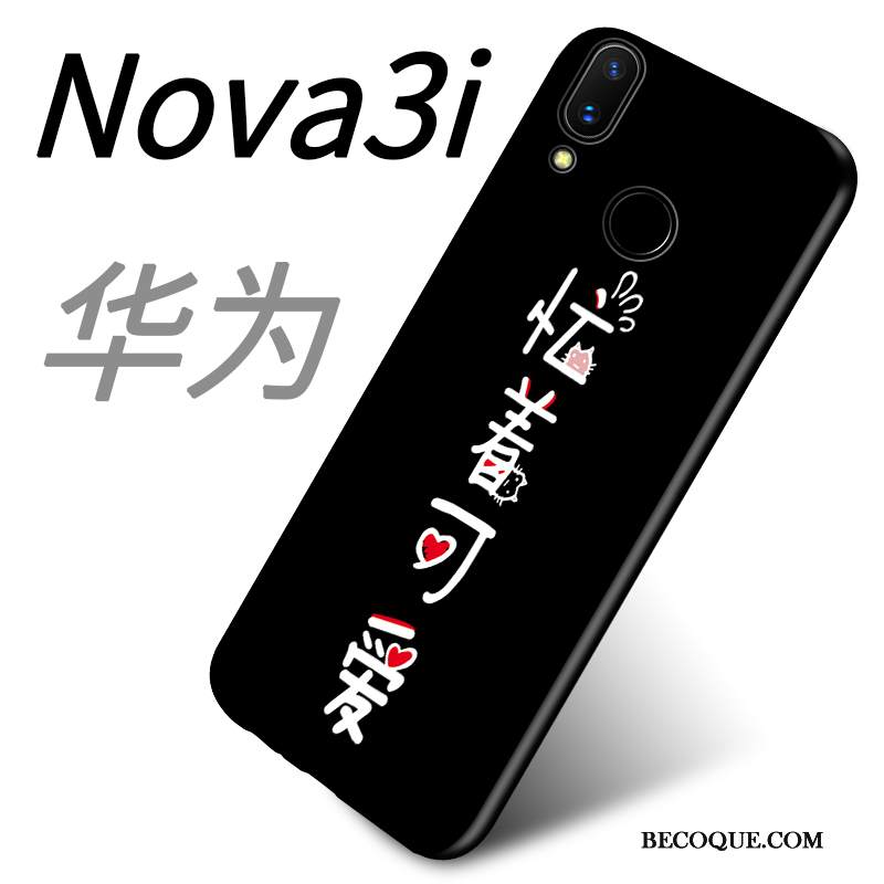 Kuori Huawei P Smart+ Pehmeä Neste Tide-brändi Persoonallisuus, Kotelo Huawei P Smart+ Sarjakuva Ohut Rakastunut