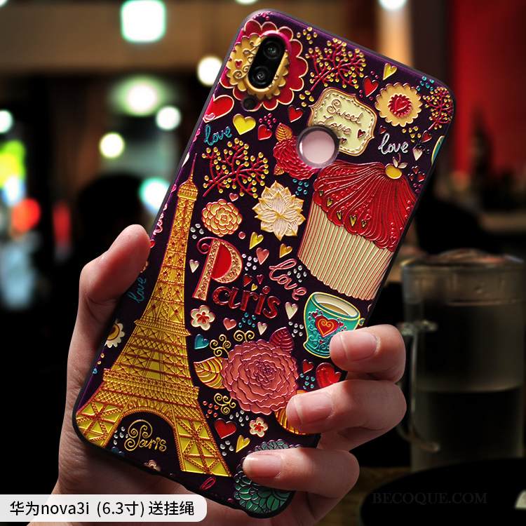 Kuori Huawei P Smart+ Pehmeä Neste Uusi Pesty Suede, Kotelo Huawei P Smart+ Vuosikerta Net Red Trendi