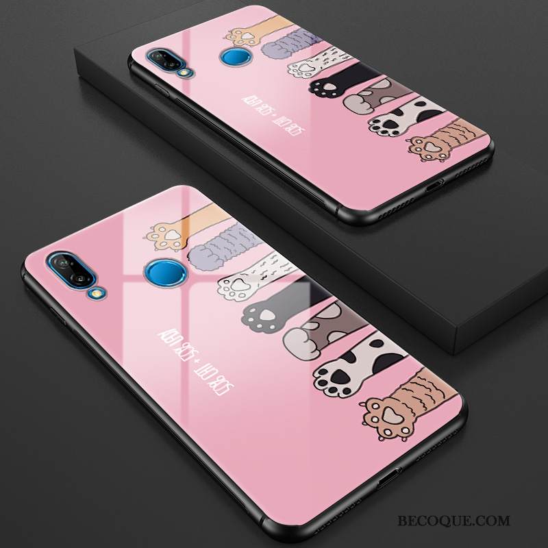 Kuori Huawei P Smart+ Sarjakuva Karkaisu Puhelimen Kuoret, Kotelo Huawei P Smart+ Tila Peili Vihreä