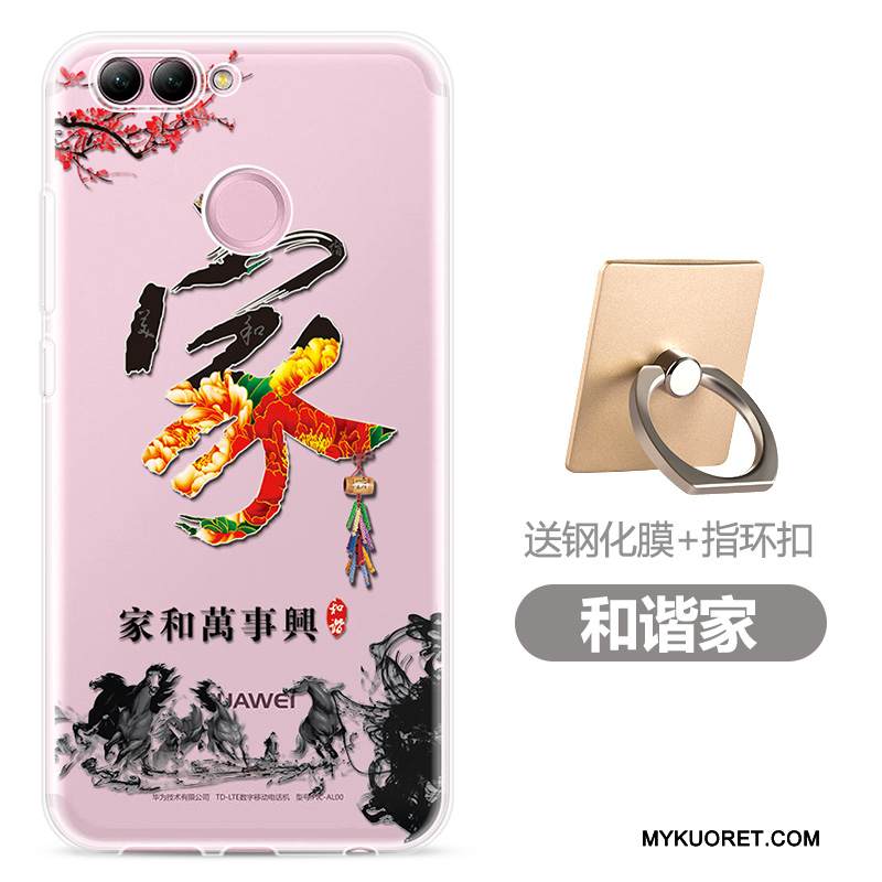 Kuori Huawei P Smart Silikoni Jauhe Läpinäkyvä, Kotelo Huawei P Smart Suojaus Puhelimen Kuoret Trendi