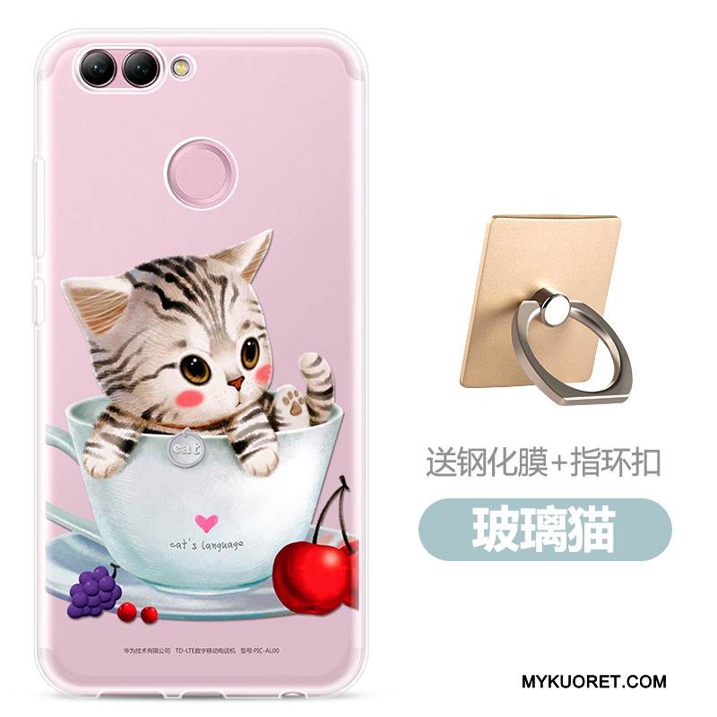 Kuori Huawei P Smart Silikoni Jauhe Läpinäkyvä, Kotelo Huawei P Smart Suojaus Puhelimen Kuoret Trendi