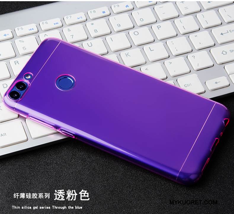 Kuori Huawei P Smart Silikoni Läpinäkyvä Puhelimen Kuoret, Kotelo Huawei P Smart Laukut Murtumaton Sininen