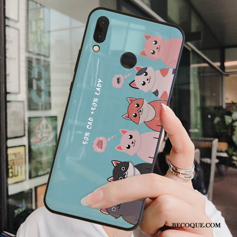 Kuori Huawei P Smart+ Silikoni Murtumaton Karkaisu, Kotelo Huawei P Smart+ Laukut Persoonallisuus Ihana