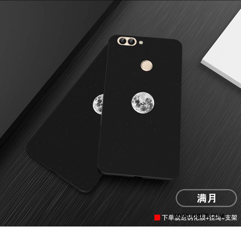 Kuori Huawei P Smart Silikoni Murtumaton Pesty Suede, Kotelo Huawei P Smart Suojaus Puhelimen Kuoret Musta