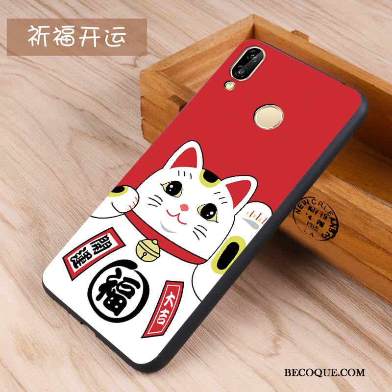 Kuori Huawei P Smart+ Silikoni Musta Puhelimen Kuoret, Kotelo Huawei P Smart+ Kohokuviointi Sininen Pesty Suede