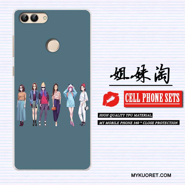 Kuori Huawei P Smart Silikoni Trendi Murtumaton, Kotelo Huawei P Smart Maalaus Persoonallisuus Vaalean