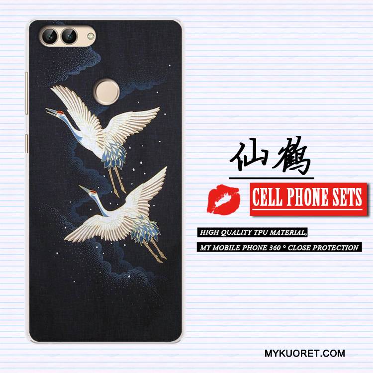 Kuori Huawei P Smart Silikoni Trendi Murtumaton, Kotelo Huawei P Smart Maalaus Persoonallisuus Vaalean