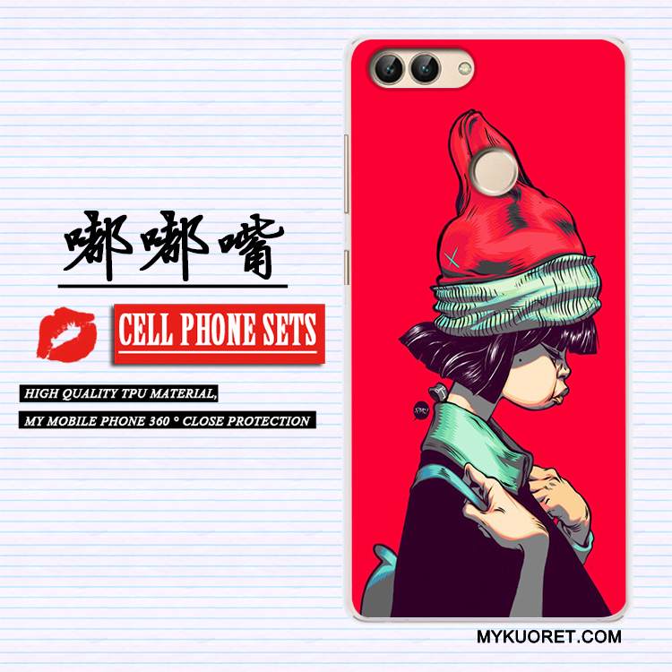 Kuori Huawei P Smart Silikoni Trendi Murtumaton, Kotelo Huawei P Smart Maalaus Persoonallisuus Vaalean