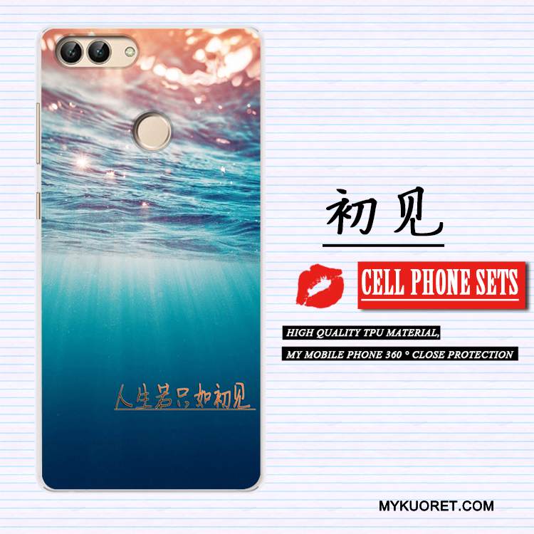 Kuori Huawei P Smart Silikoni Trendi Murtumaton, Kotelo Huawei P Smart Maalaus Persoonallisuus Vaalean