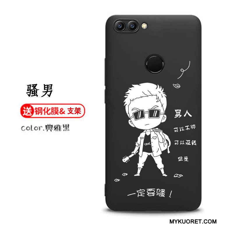 Kuori Huawei P Smart Suojaus Murtumaton Puhelimen Kuoret, Kotelo Huawei P Smart Pehmeä Neste Musta Persoonallisuus