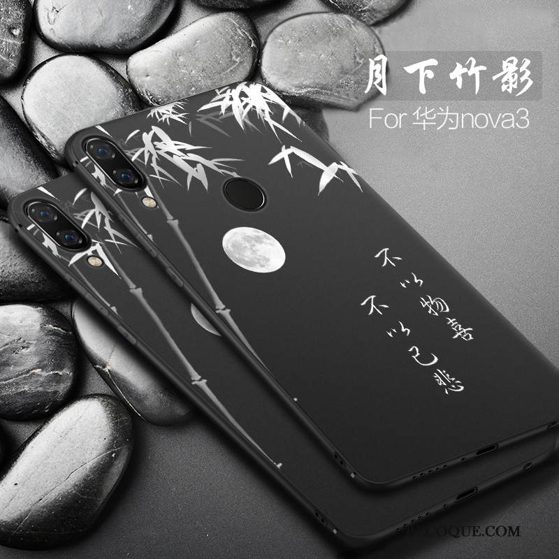 Kuori Huawei P Smart+ Suojaus Puhelimen Kuoret Musta, Kotelo Huawei P Smart+ Silikoni Murtumaton Net Red