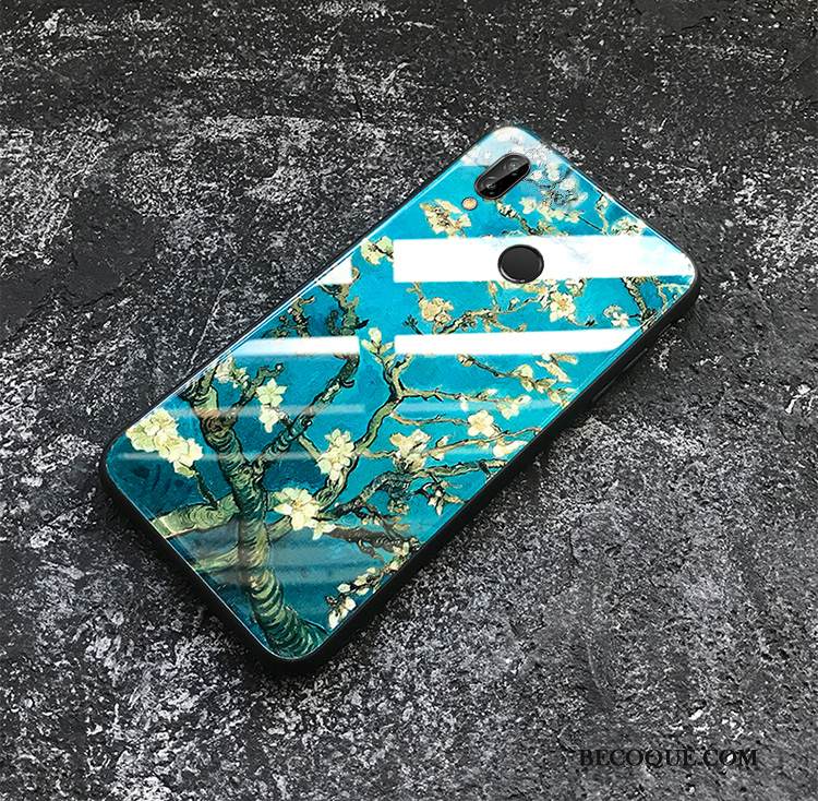 Kuori Huawei P Smart+ Vuosikerta Kukkia Musta, Kotelo Huawei P Smart+ Laukut Persoonallisuus Puhelimen Kuoret