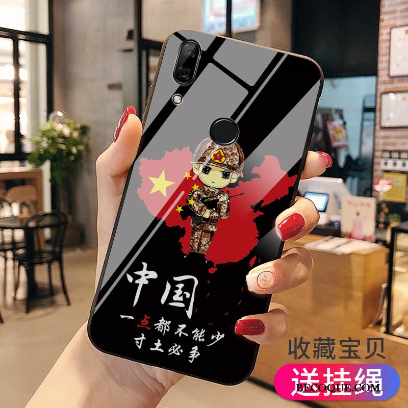 Kuori Huawei P Smart Z Luova Lasi Vihreä, Kotelo Huawei P Smart Z Pehmeä Neste Persoonallisuus Takakansi