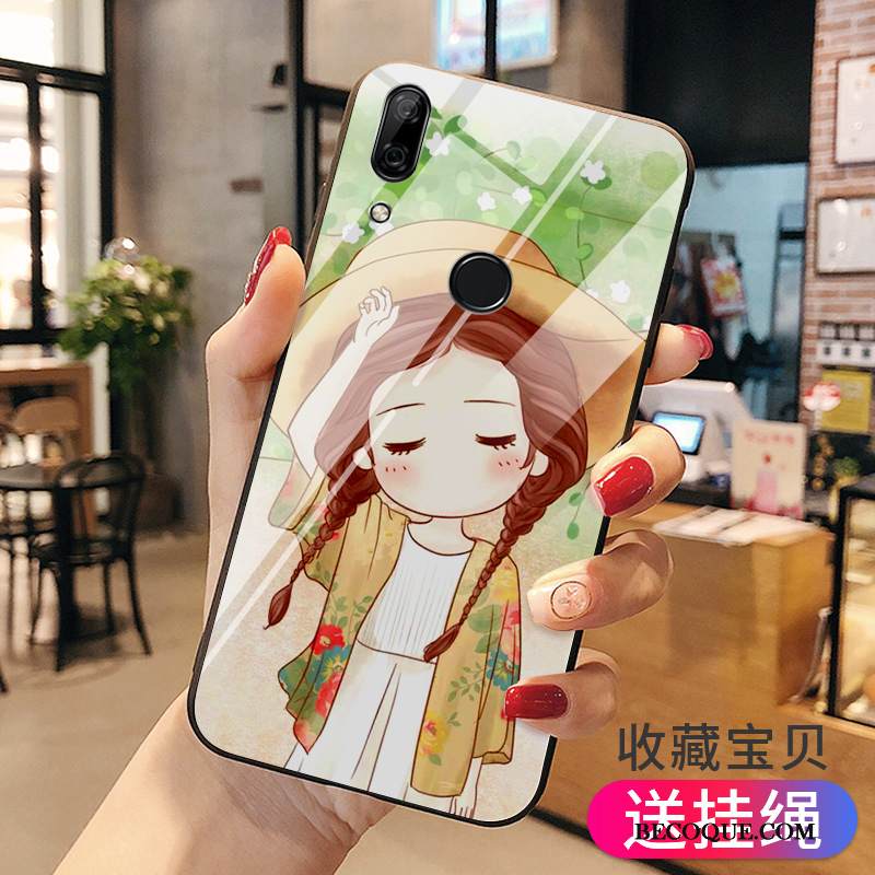 Kuori Huawei P Smart Z Luova Lasi Vihreä, Kotelo Huawei P Smart Z Pehmeä Neste Persoonallisuus Takakansi