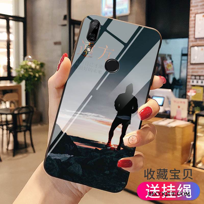 Kuori Huawei P Smart Z Suojaus Persoonallisuus Lasi, Kotelo Huawei P Smart Z Laukut Vihreä