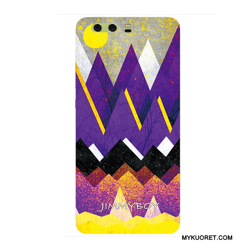 Kuori Huawei P10 Laukut Kova Keltainen, Kotelo Huawei P10 Pesty Suede Persoonallisuus