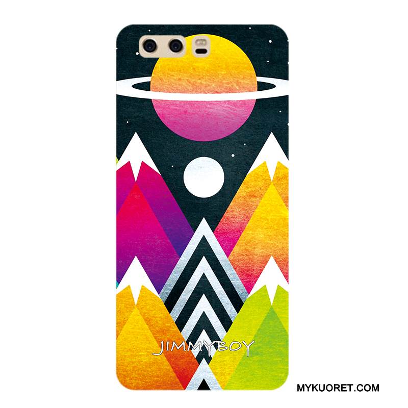 Kuori Huawei P10 Laukut Kova Keltainen, Kotelo Huawei P10 Pesty Suede Persoonallisuus