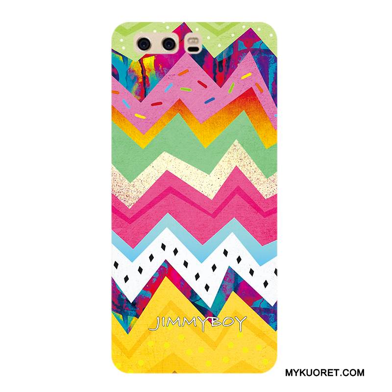 Kuori Huawei P10 Laukut Kova Keltainen, Kotelo Huawei P10 Pesty Suede Persoonallisuus