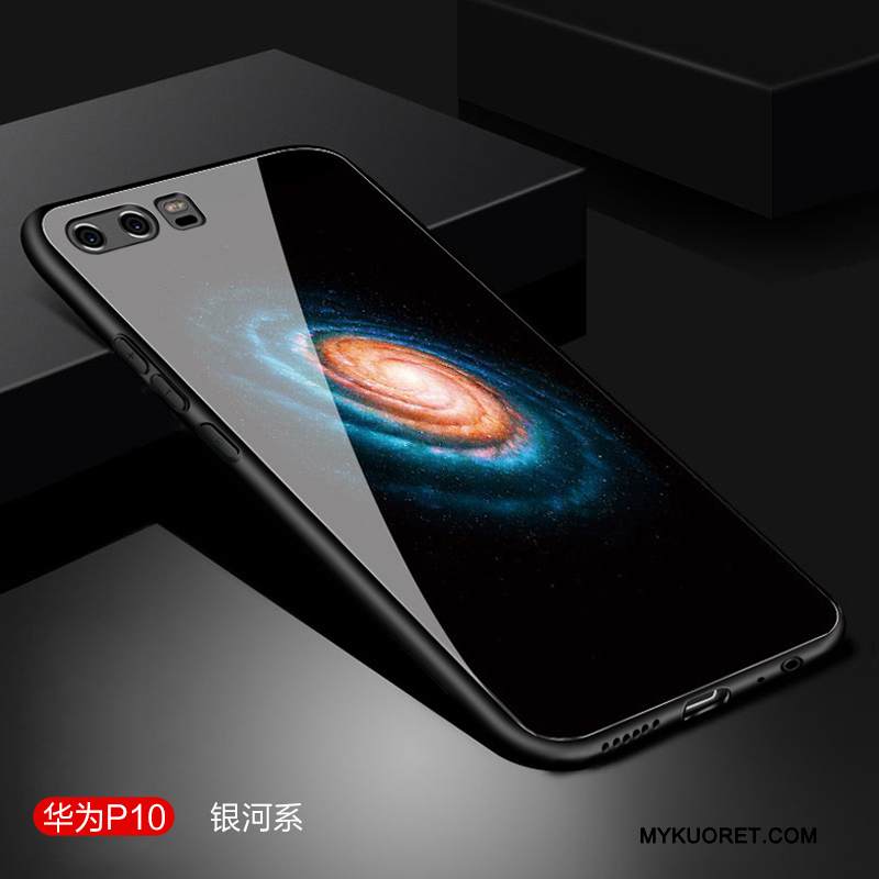 Kuori Huawei P10 Laukut Persoonallisuus Musta, Kotelo Huawei P10 Luova Puhelimen Kuoret Lasi