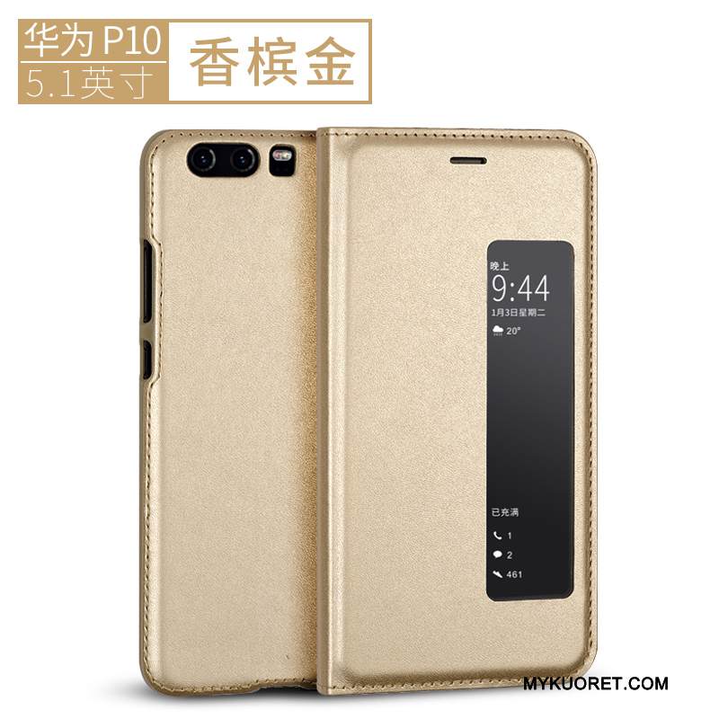 Kuori Huawei P10 Laukut Puhelimen Kuoret Murtumaton, Kotelo Huawei P10 Nahka Tummansininen