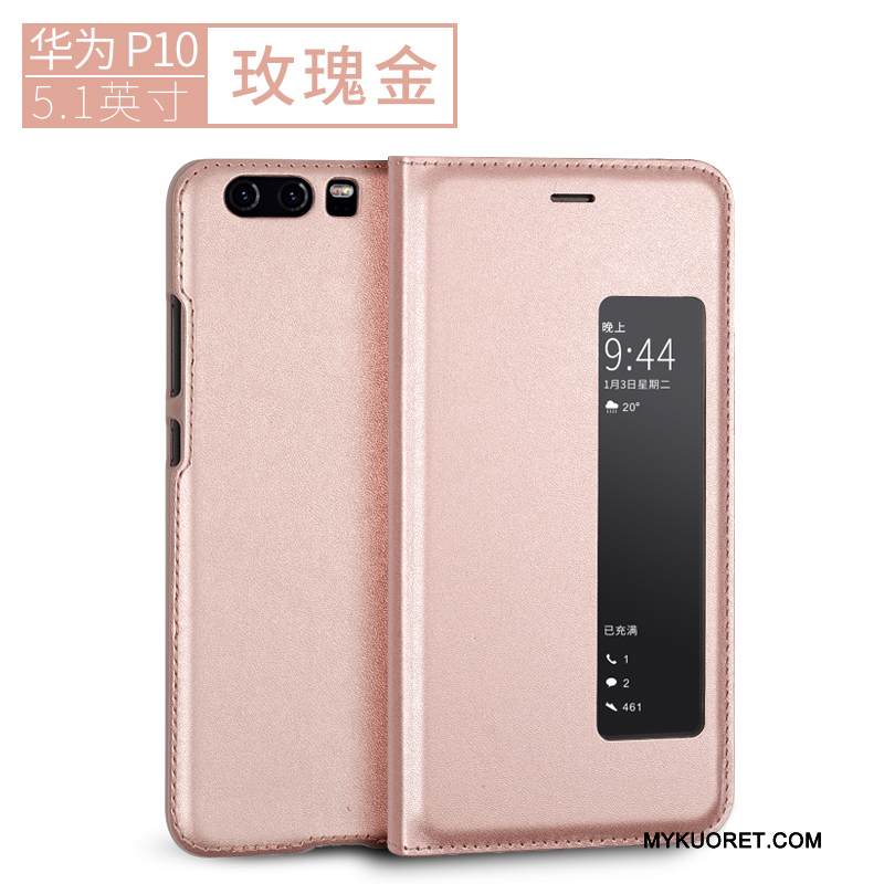 Kuori Huawei P10 Laukut Puhelimen Kuoret Murtumaton, Kotelo Huawei P10 Nahka Tummansininen