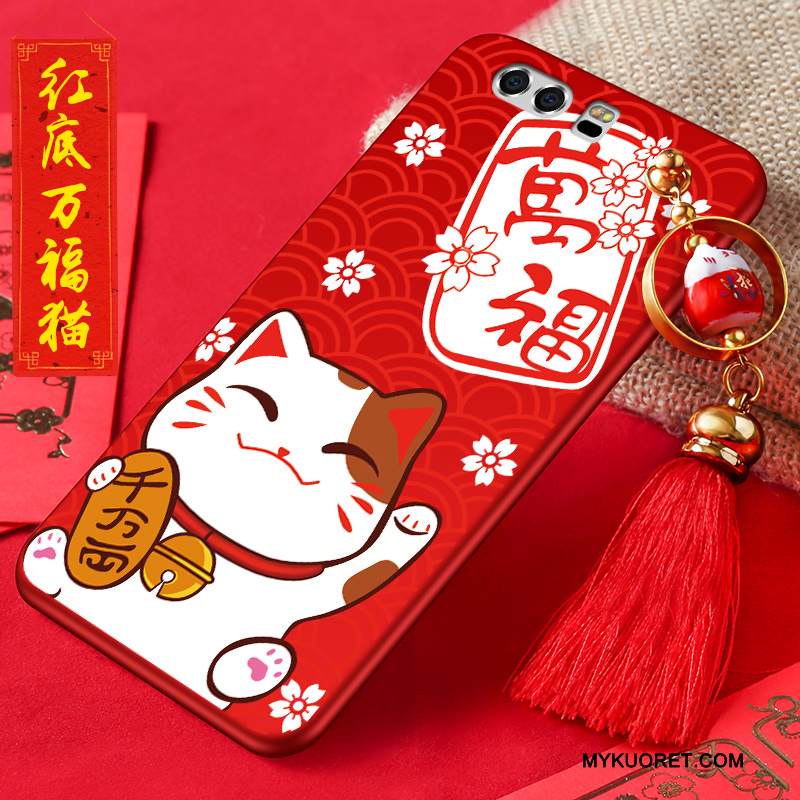 Kuori Huawei P10 Laukut Puhelimen Kuoret Murtumaton, Kotelo Huawei P10 Silikoni Punainen