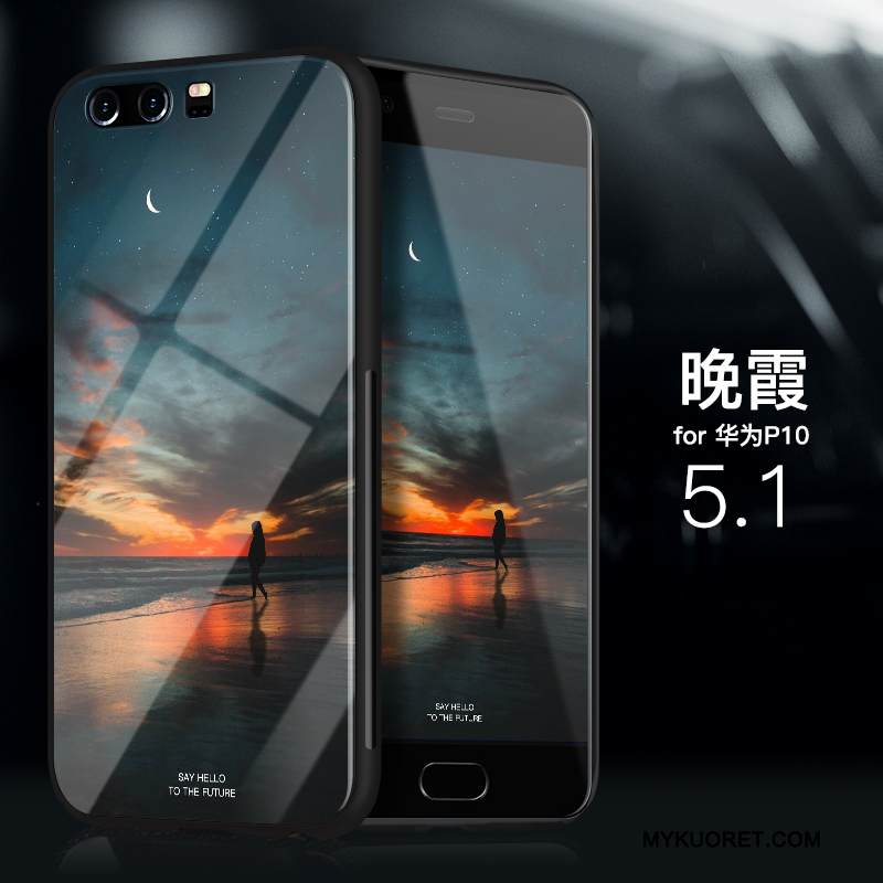 Kuori Huawei P10 Laukut Trendi Murtumaton, Kotelo Huawei P10 Pehmeä Neste Ohut Vihreä