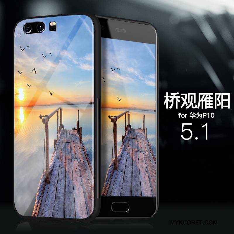 Kuori Huawei P10 Laukut Trendi Murtumaton, Kotelo Huawei P10 Pehmeä Neste Ohut Vihreä