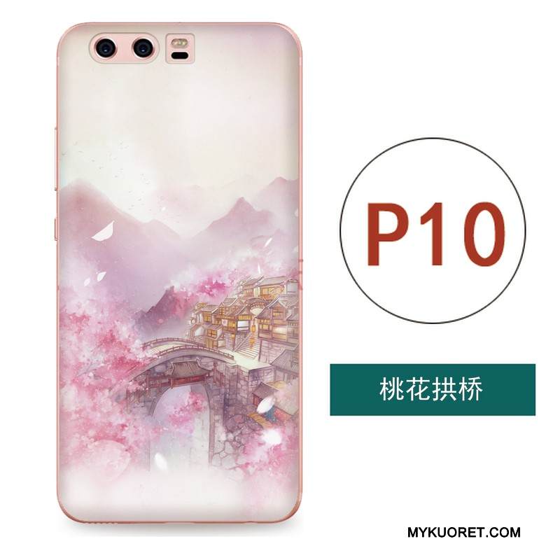 Kuori Huawei P10 Laukut Tuuli Ripustettavat Koristeet, Kotelo Huawei P10 Kohokuviointi Jauhe Puhelimen Kuoret