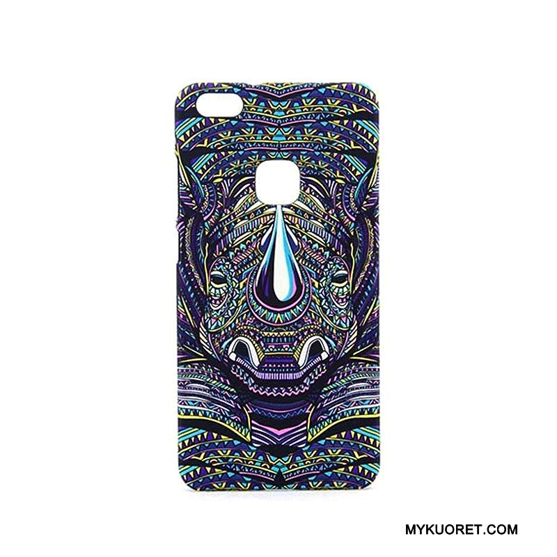 Kuori Huawei P10 Lite Kohokuviointi Keltainen Nuoret, Kotelo Huawei P10 Lite Sarjakuva Kirkas Pesty Suede