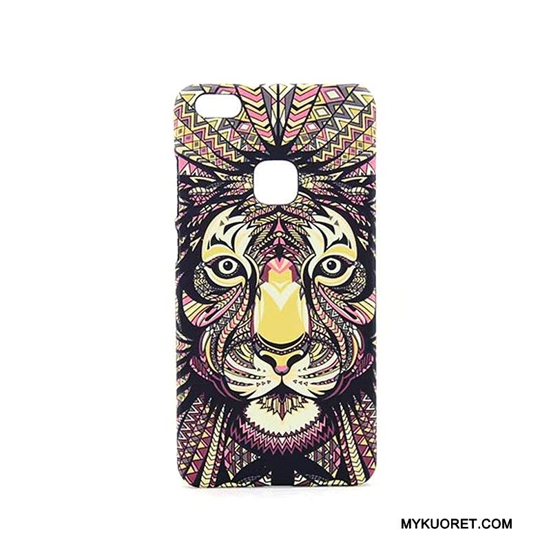 Kuori Huawei P10 Lite Kohokuviointi Keltainen Nuoret, Kotelo Huawei P10 Lite Sarjakuva Kirkas Pesty Suede