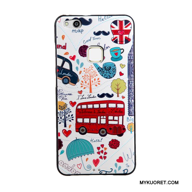 Kuori Huawei P10 Lite Kohokuviointi Puhelimen Kuoret Nuoret, Kotelo Huawei P10 Lite Silikoni Vaaleansininen Ulotteinen