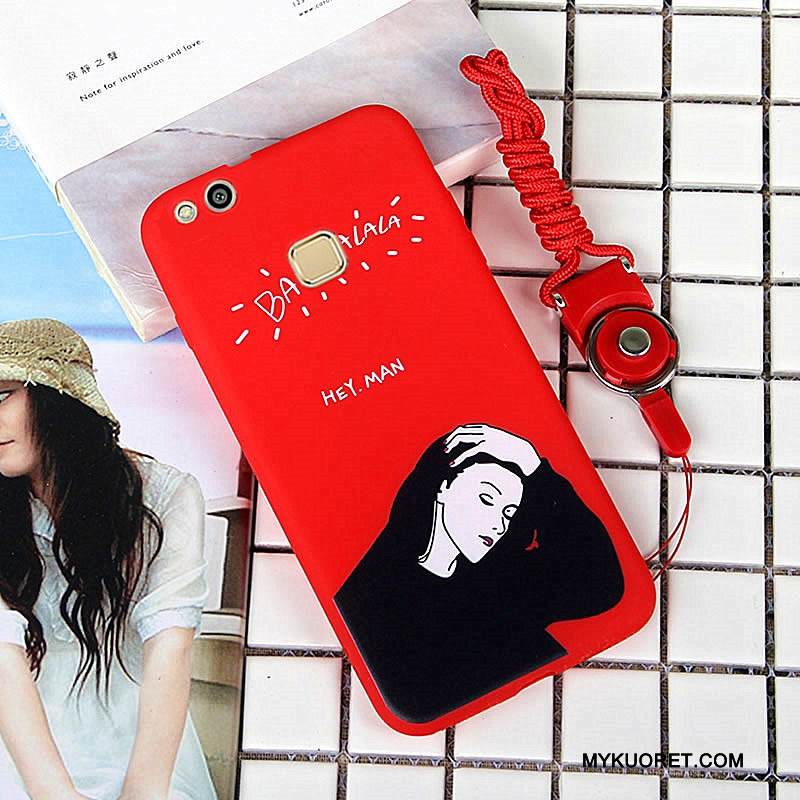 Kuori Huawei P10 Lite Laukut Väriset Ripustettavat Koristeet, Kotelo Huawei P10 Lite Sarjakuva Puhelimen Kuoret Punainen