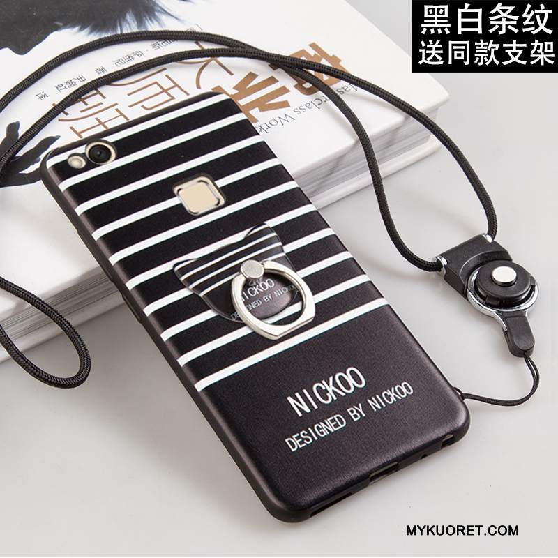 Kuori Huawei P10 Lite Maalaus Puhelimen Kuoret Nuoret, Kotelo Huawei P10 Lite Suojaus Musta Trendi