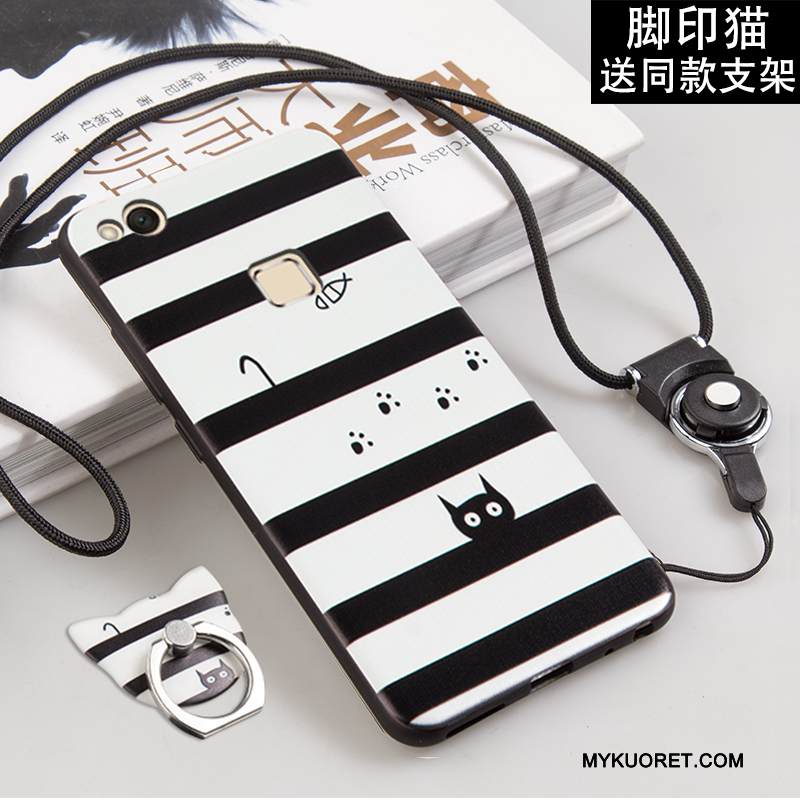 Kuori Huawei P10 Lite Maalaus Puhelimen Kuoret Nuoret, Kotelo Huawei P10 Lite Suojaus Musta Trendi