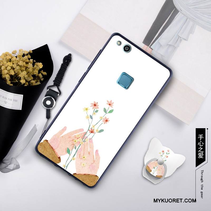 Kuori Huawei P10 Lite Silikoni Trendi Nuoret, Kotelo Huawei P10 Lite Suojaus Puhelimen Kuoret Vaalean