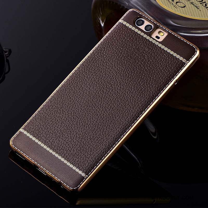 Kuori Huawei P10 Lite Suojaus Murtumaton Puhelimen Kuoret, Kotelo Huawei P10 Lite Nahka Nuoret Punainen