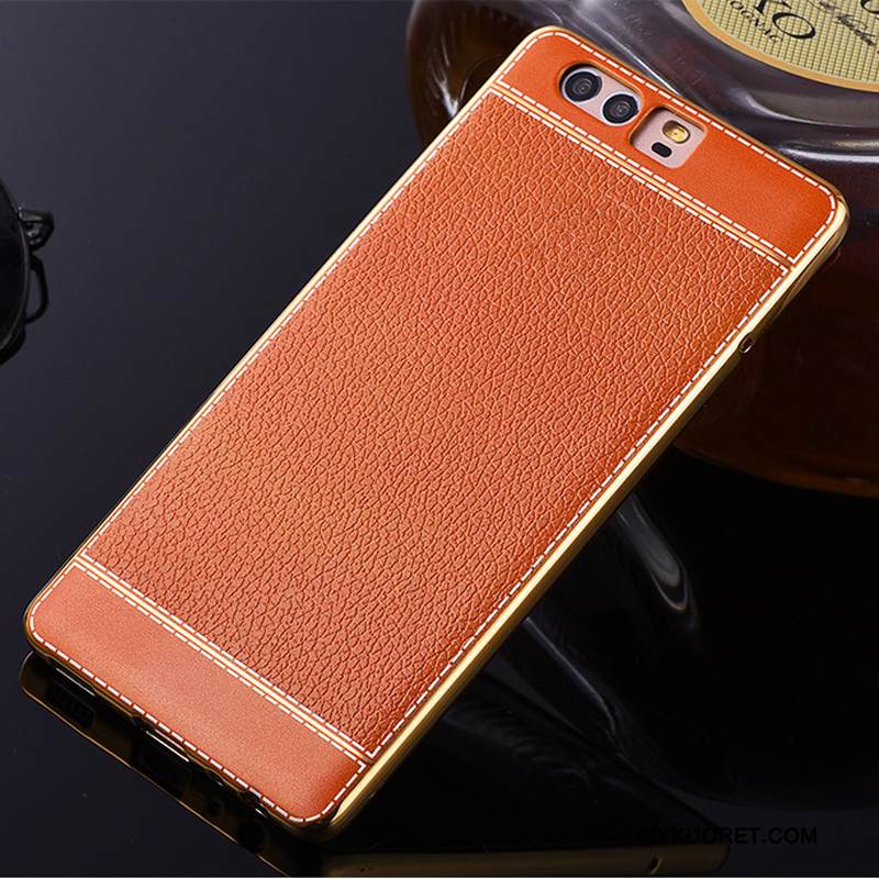 Kuori Huawei P10 Lite Suojaus Murtumaton Puhelimen Kuoret, Kotelo Huawei P10 Lite Nahka Nuoret Punainen