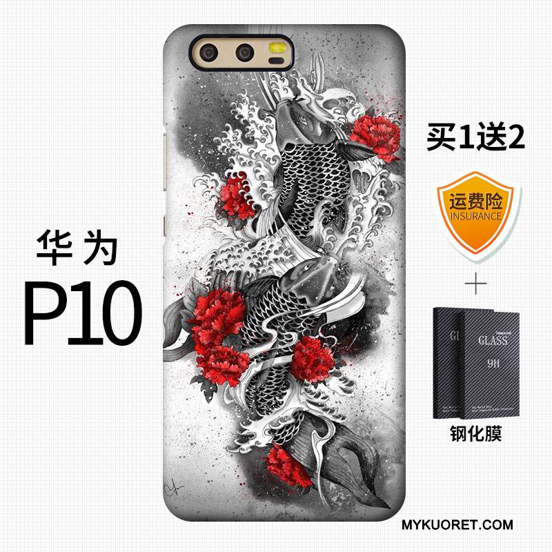 Kuori Huawei P10 Luova Taide Tuuli, Kotelo Huawei P10 Punainen Kova