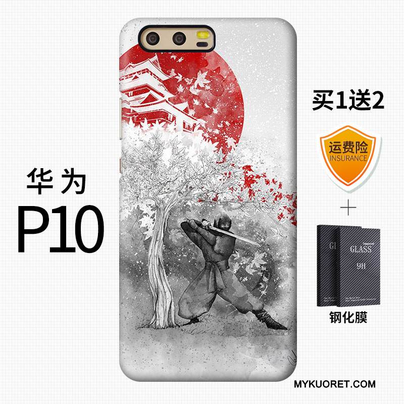 Kuori Huawei P10 Luova Taide Tuuli, Kotelo Huawei P10 Punainen Kova