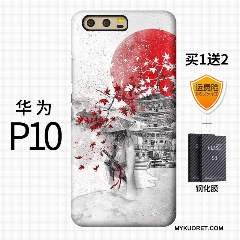 Kuori Huawei P10 Luova Taide Tuuli, Kotelo Huawei P10 Punainen Kova