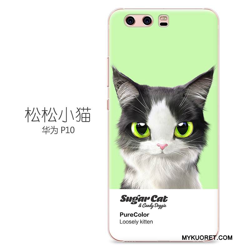 Kuori Huawei P10 Maalaus Murtumaton Vihreä, Kotelo Huawei P10 Suojaus Puhelimen Kuoret