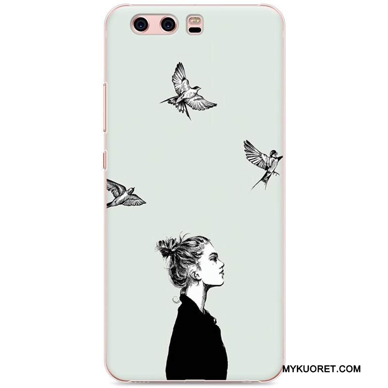 Kuori Huawei P10 Maalaus Rakastunut Keltainen, Kotelo Huawei P10 Suojaus Kova Vaalean