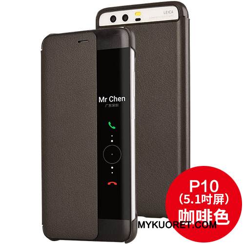 Kuori Huawei P10 Nahka Puhelimen Kuoret Musta, Kotelo Huawei P10 Suojaus