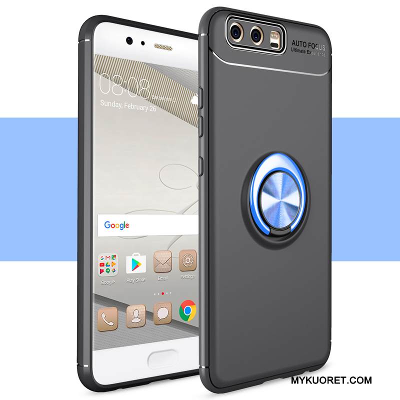 Kuori Huawei P10 Pehmeä Neste Musta Pesty Suede, Kotelo Huawei P10 Silikoni Murtumaton Puhelimen Kuoret