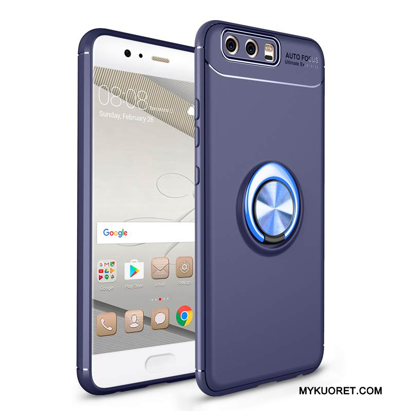 Kuori Huawei P10 Pehmeä Neste Musta Pesty Suede, Kotelo Huawei P10 Silikoni Murtumaton Puhelimen Kuoret